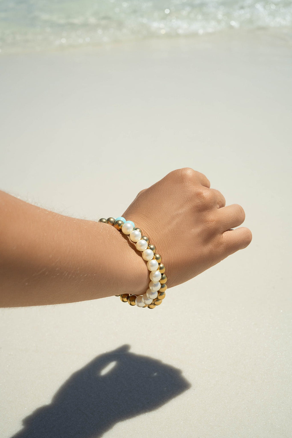 18K Gold Beaded Bracelets – Semi Precious Stretch Natural Stone Jewelry - Bracelets | Sunflower Soul Boutique