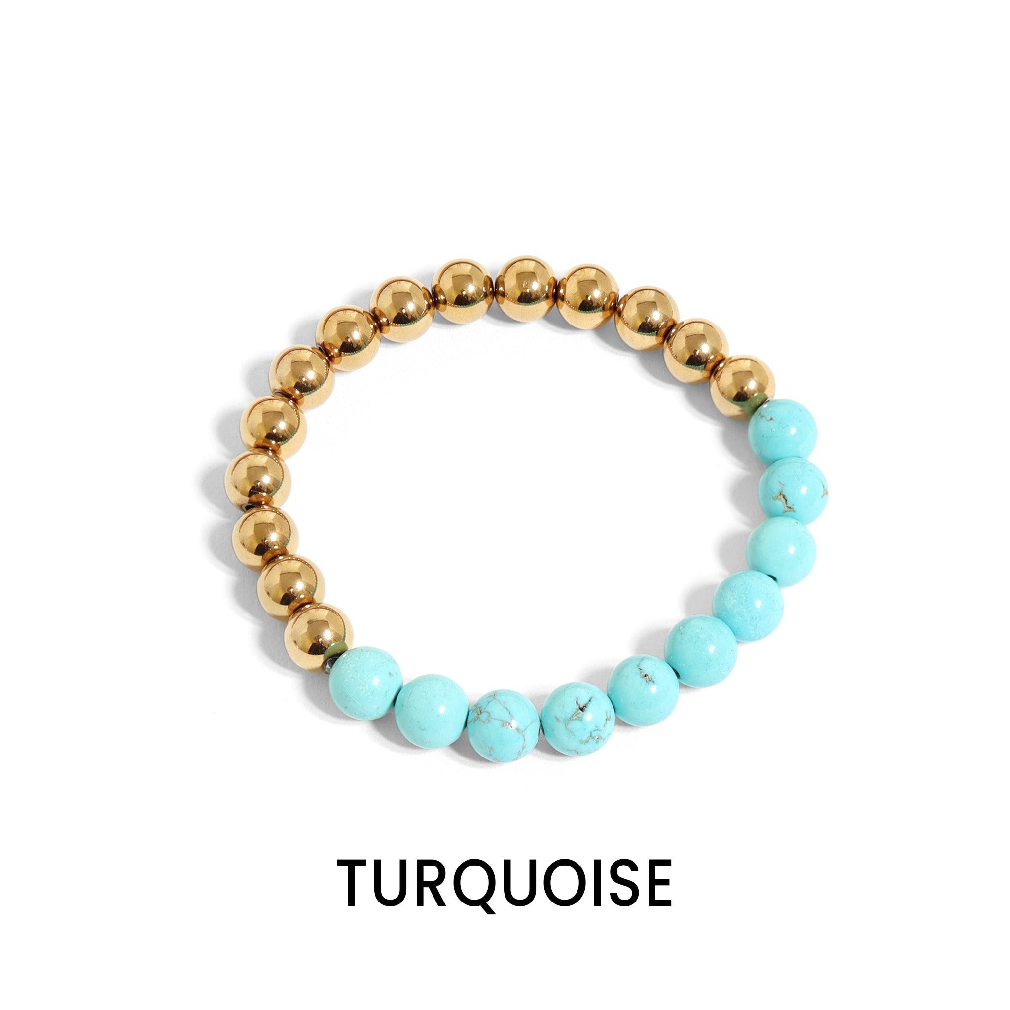 18K Gold Beaded Bracelets – Semi Precious Stretch Natural Stone Jewelry - Bracelets | Sunflower Soul Boutique