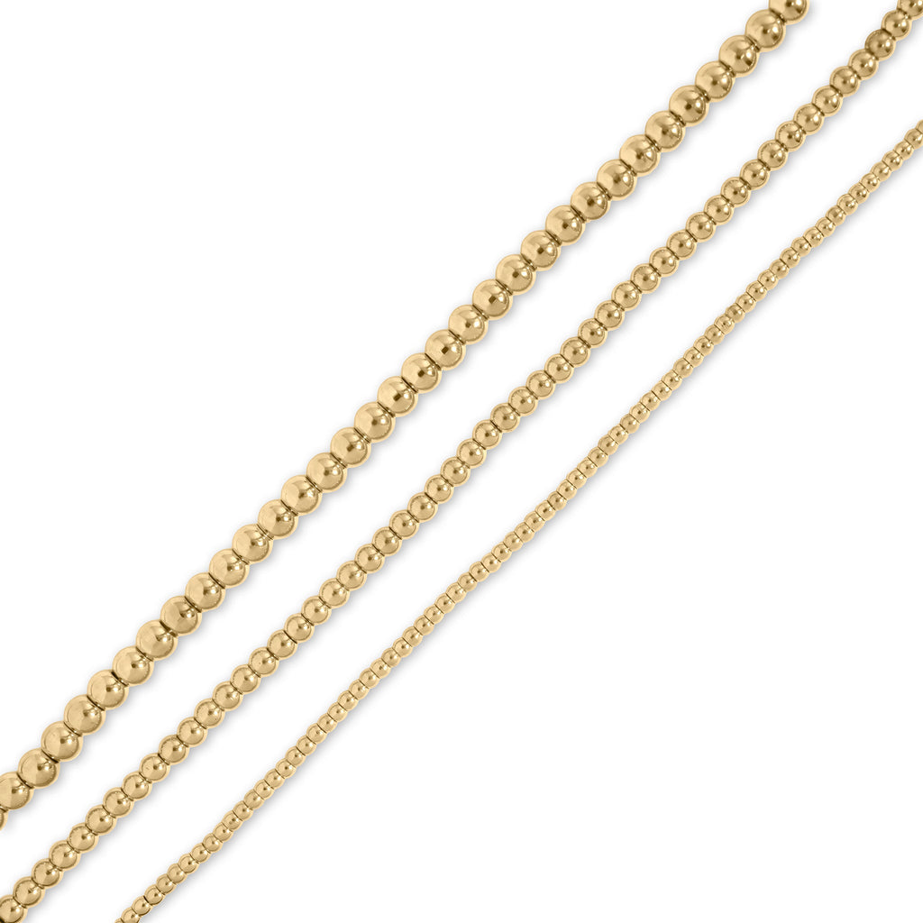 18K Gold Beaded Necklace – 316L Stainless Steel, Hypoallergenic, Non Tarnish Jewelry - Necklaces | Sunflower Soul Boutique