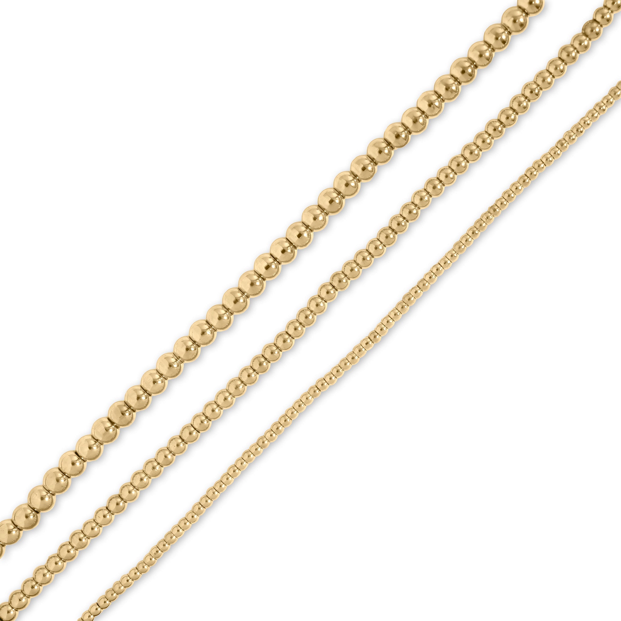 18K Gold Beaded Necklace – 316L Stainless Steel, Hypoallergenic, Non Tarnish Jewelry - Necklaces | Sunflower Soul Boutique