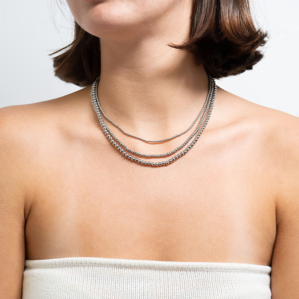 18K Gold Beaded Necklace – 316L Stainless Steel, Hypoallergenic, Non Tarnish Jewelry - Necklaces | Sunflower Soul Boutique