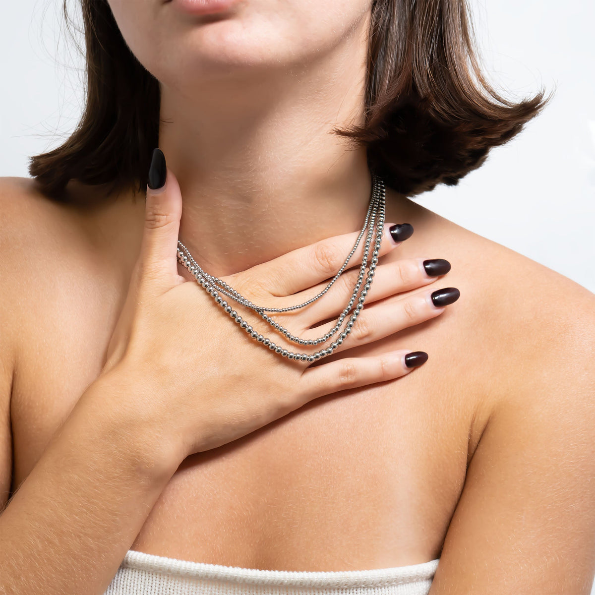 18K Gold Beaded Necklace – 316L Stainless Steel, Hypoallergenic, Non Tarnish Jewelry - Necklaces | Sunflower Soul Boutique