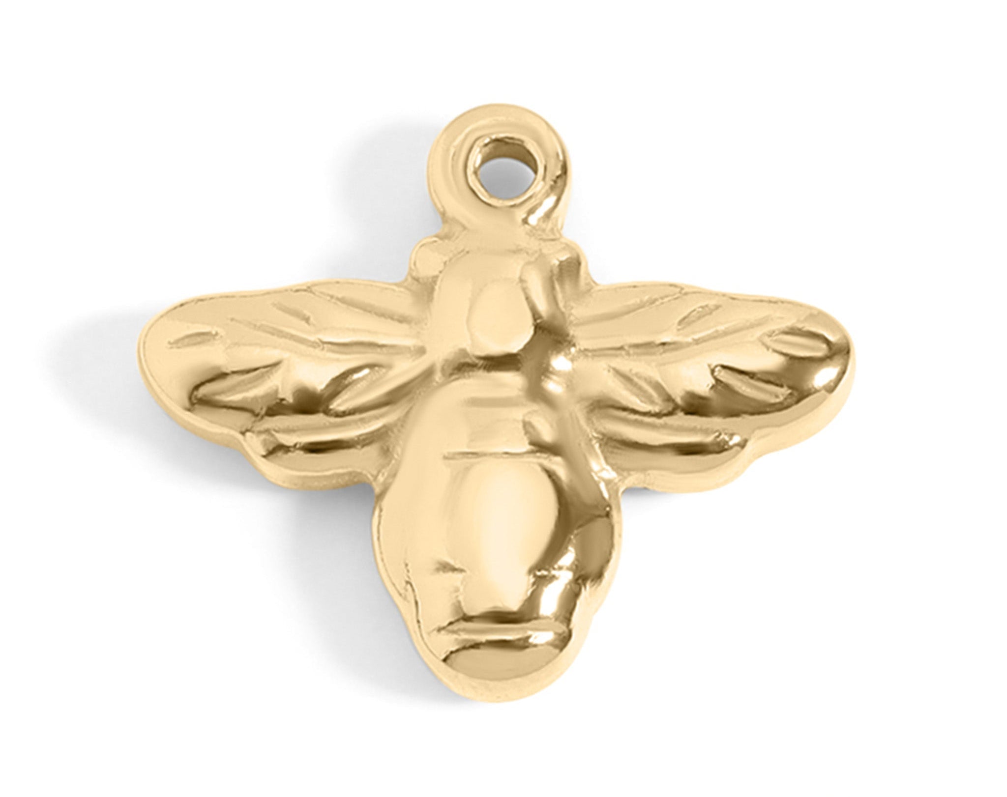 18K Gold Bee Charm – Hypoallergenic Stainless Steel Charm Bracelet Accessory - charm | Sunflower Soul Boutique