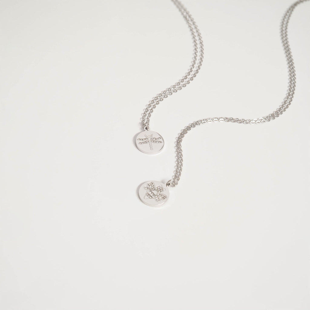 18K Gold Bee Necklace – Stainless Steel Pendant With Stone Embellished Charm - Necklaces | Sunflower Soul Boutique