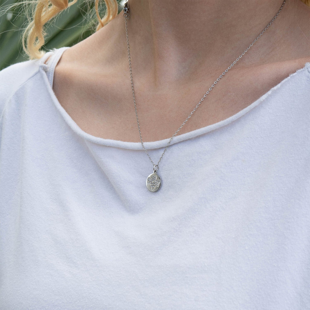 18K Gold Bee Necklace – Stainless Steel Pendant With Stone Embellished Charm - Necklaces | Sunflower Soul Boutique