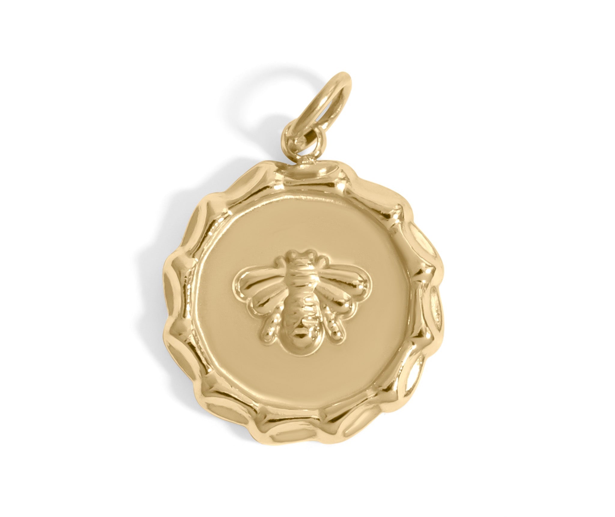 18K Gold Bee Pendant – Hypoallergenic Jewelry Gift | Stainless Steel Charm - charm | Sunflower Soul Boutique