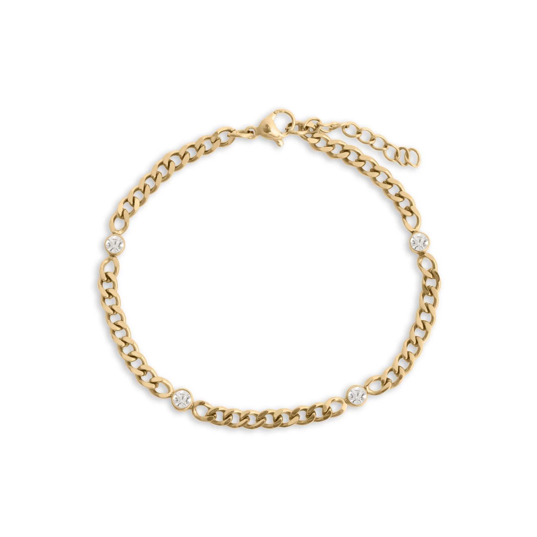 18K Gold Birthstone Bracelet – Adjustable PVD Coated Station Jewelry Gift - Bracelets | Sunflower Soul Boutique