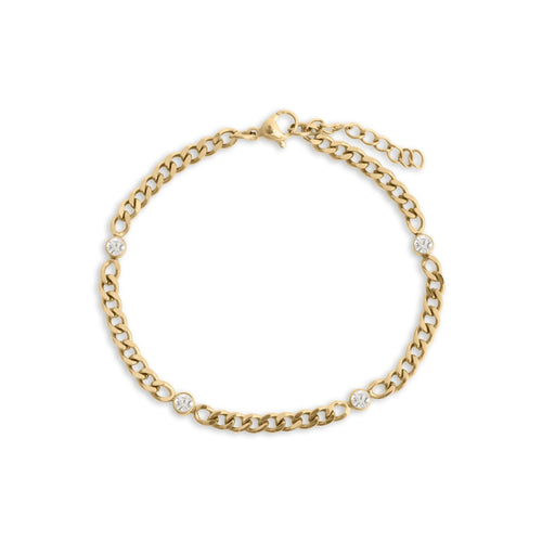 18K Gold Birthstone Bracelet – Adjustable PVD Coated Station Jewelry Gift - Bracelets | Sunflower Soul Boutique