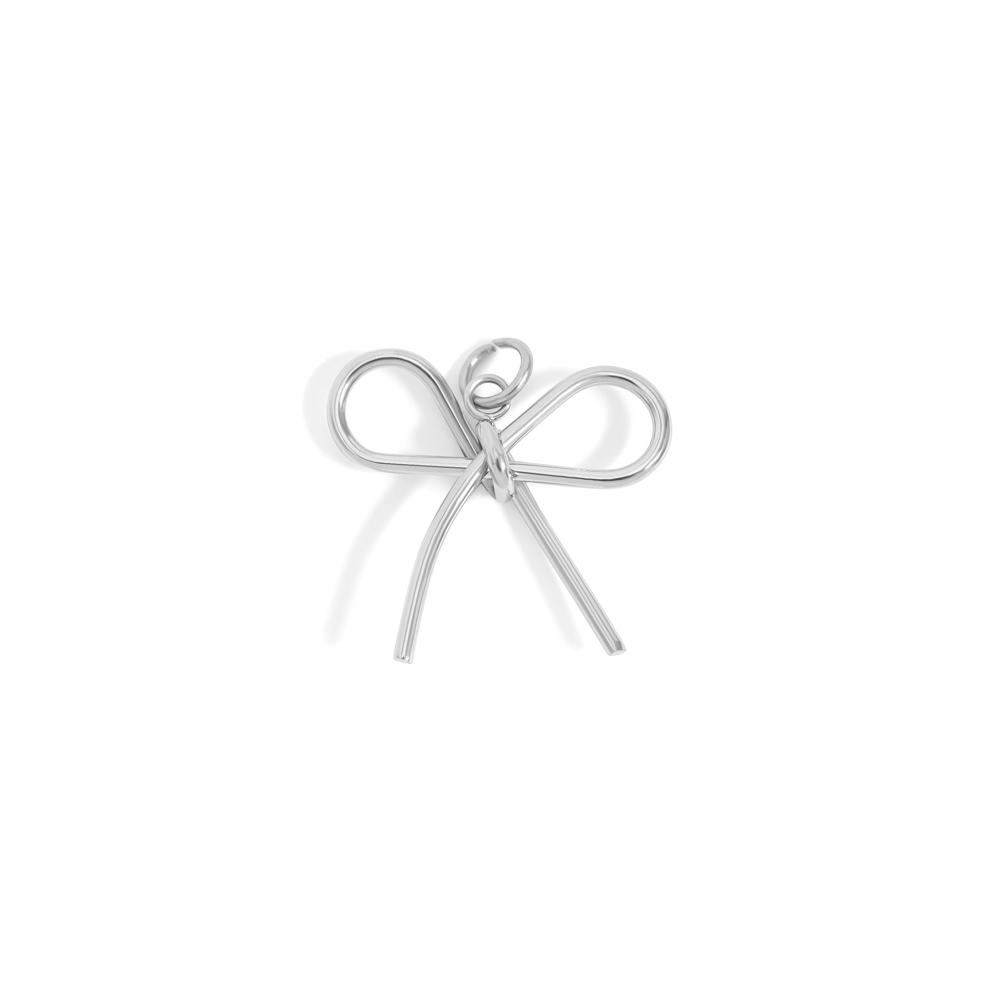 18K Gold Bow Charm – Thin Bow Pendant | Hypoallergenic Stainless Steel Jewelry - charm | Sunflower Soul Boutique