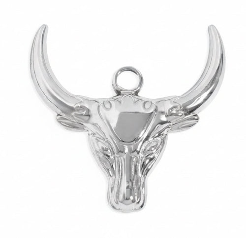 18K Gold Bull Charm – Durable Stainless Steel Charm Pendant | Hypoallergenic Jewelry Gift - charm | Sunflower Soul Boutique