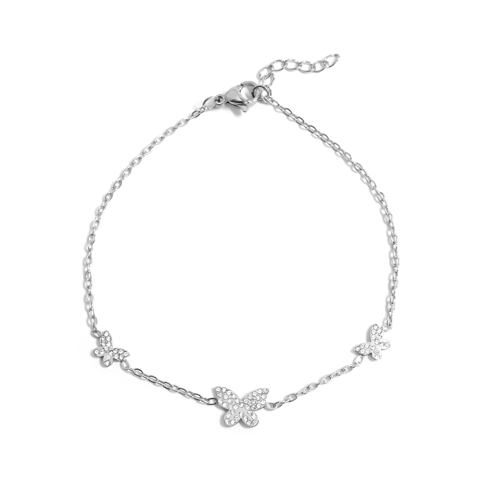 18K Gold Butterfly Bracelet – Dainty Gold Plated Charm With CZ Sparkle - Bracelets | Sunflower Soul Boutique