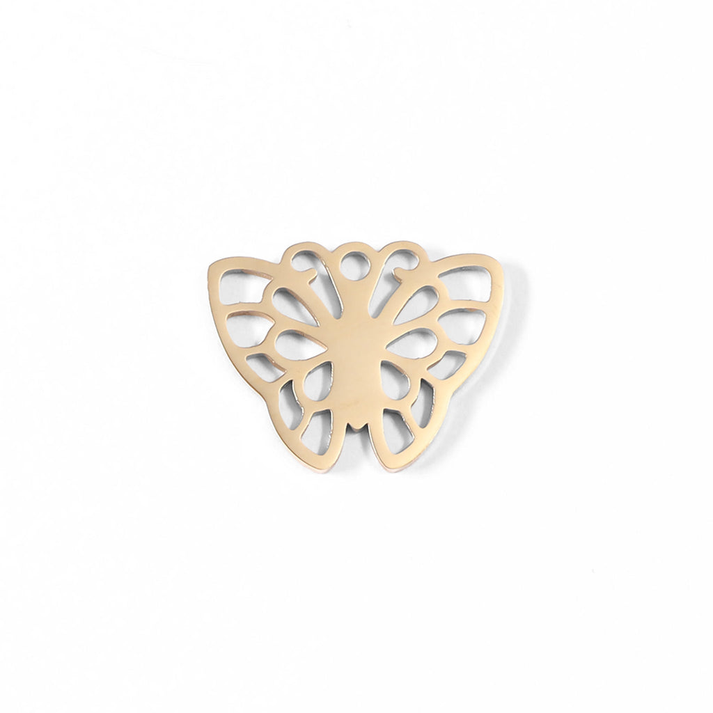 18K Gold Butterfly Charm – Hypoallergenic Stainless Steel PVD Coated Pendant - charm | Sunflower Soul Boutique