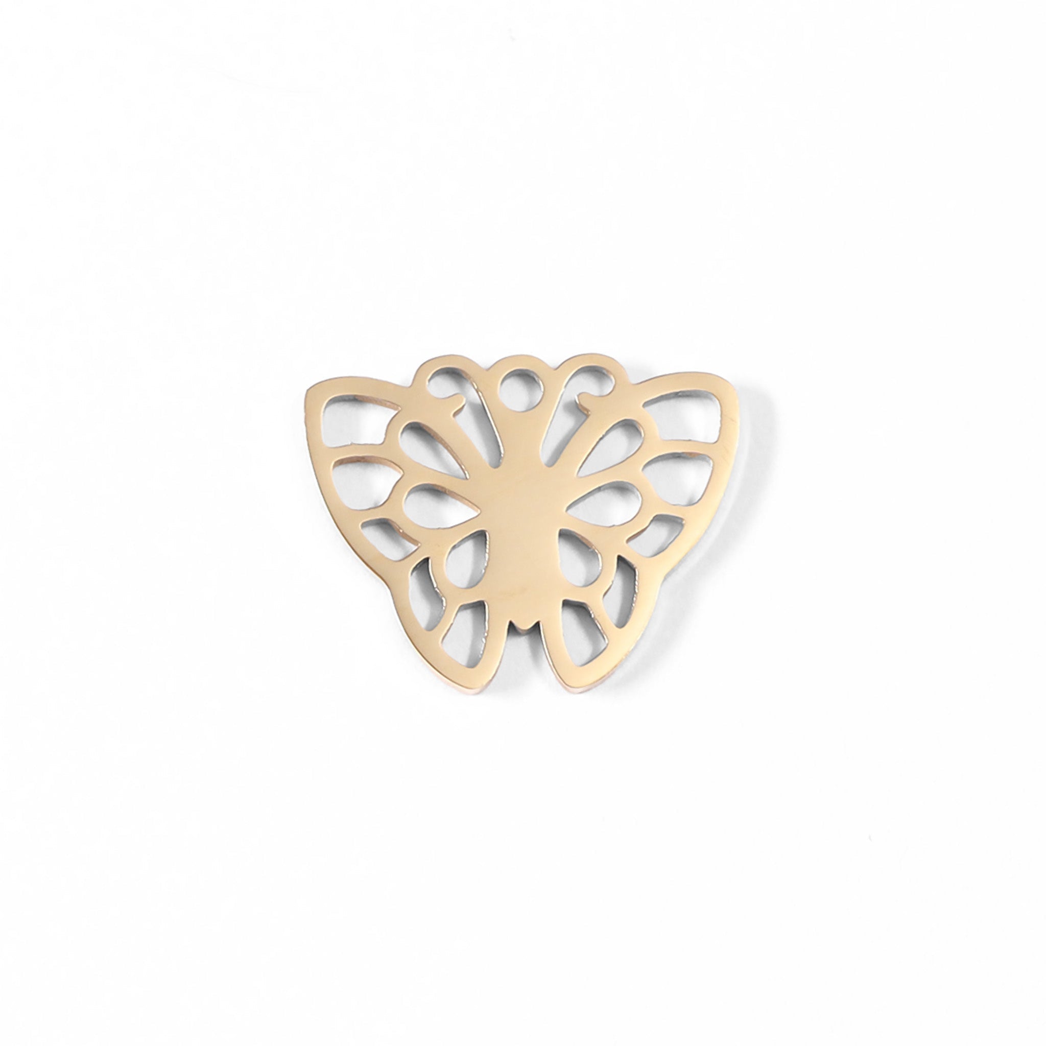 18K Gold Butterfly Charm – Hypoallergenic Stainless Steel PVD Coated Pendant - charm | Sunflower Soul Boutique