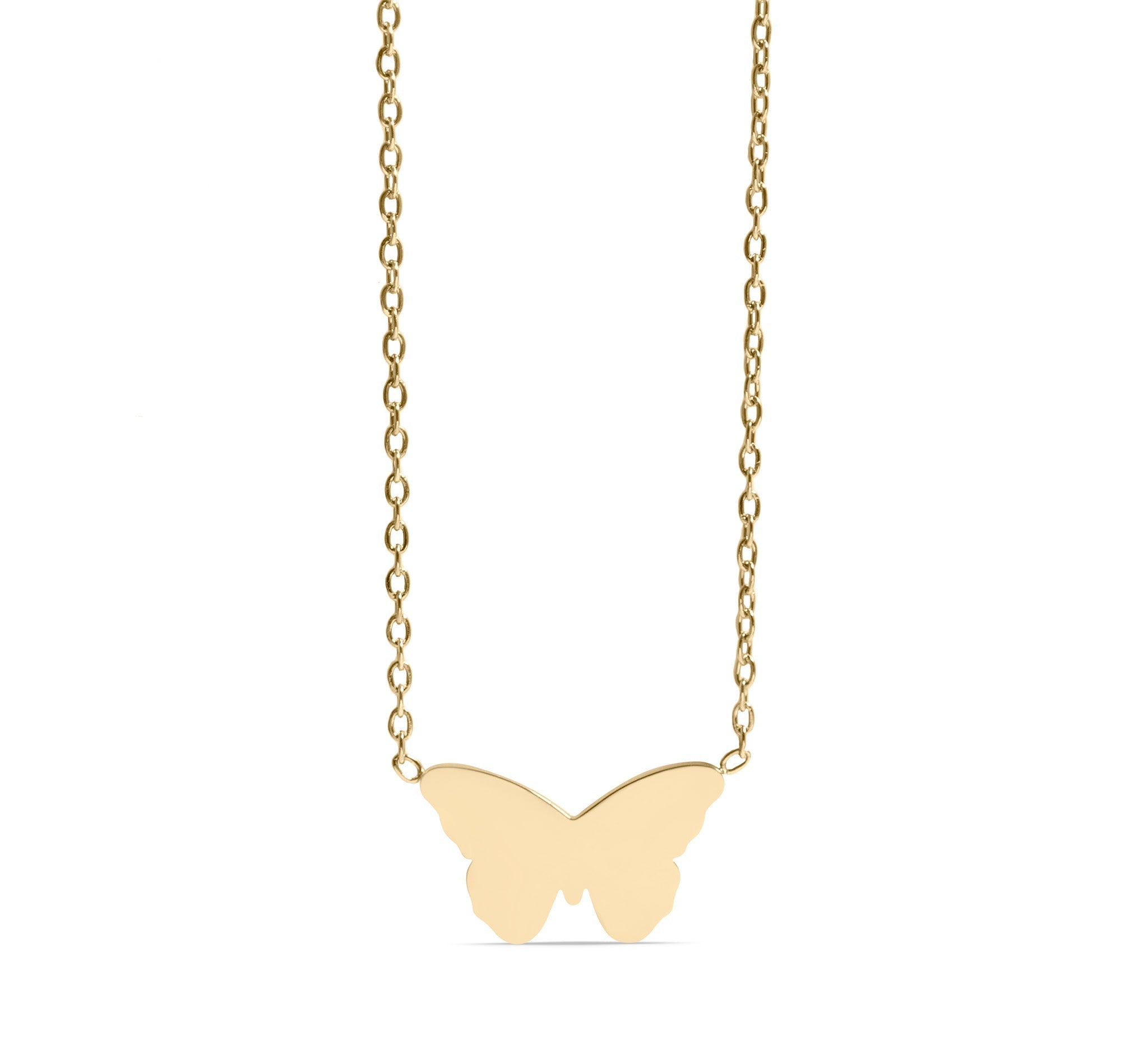 18K Gold Butterfly Necklace – Hypoallergenic Stainless Steel Engraved Pendant Gift - Necklaces | Sunflower Soul Boutique