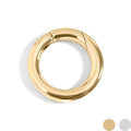 18K Gold Carabiner – Stainless Steel Clasp With Polished Circle Charm - Findings | Sunflower Soul Boutique