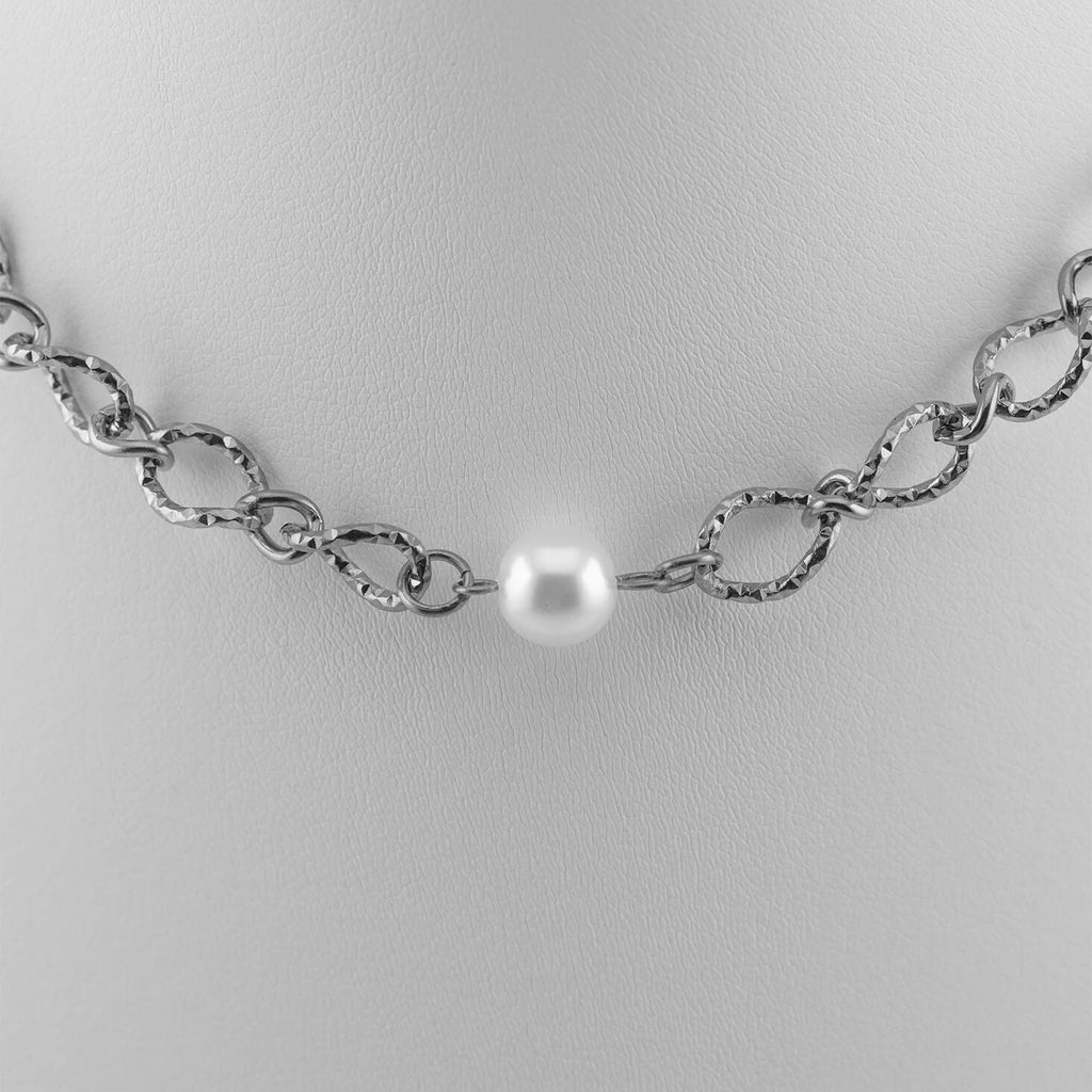 18K Gold Chain – Hammered Oval Split Chain Design | Textured Gold Necklace - Necklaces | Sunflower Soul Boutique