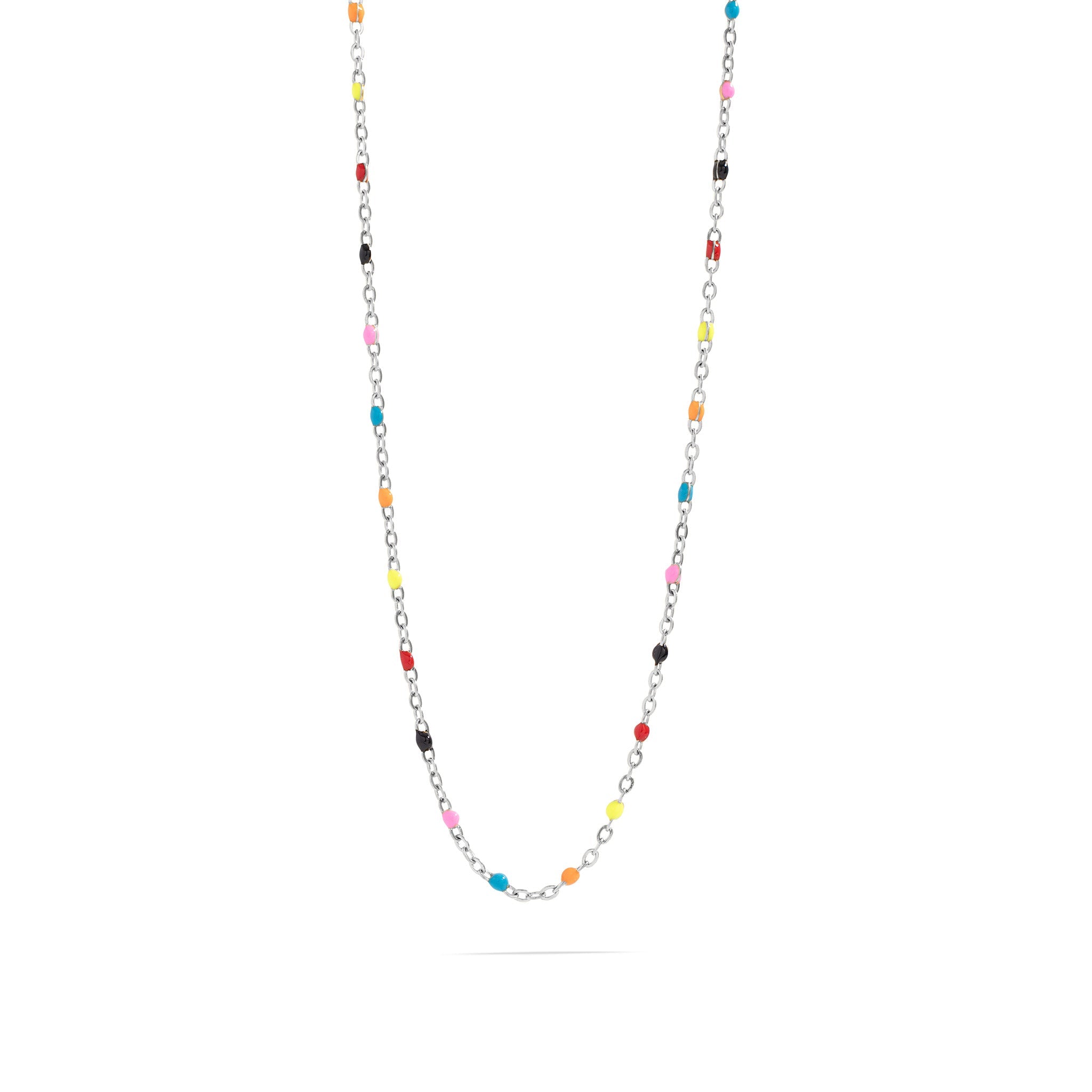 18K Gold Chain Necklace – Lightweight Stainless Steel With Colorful Enamel Finish - Necklaces | Sunflower Soul Boutique