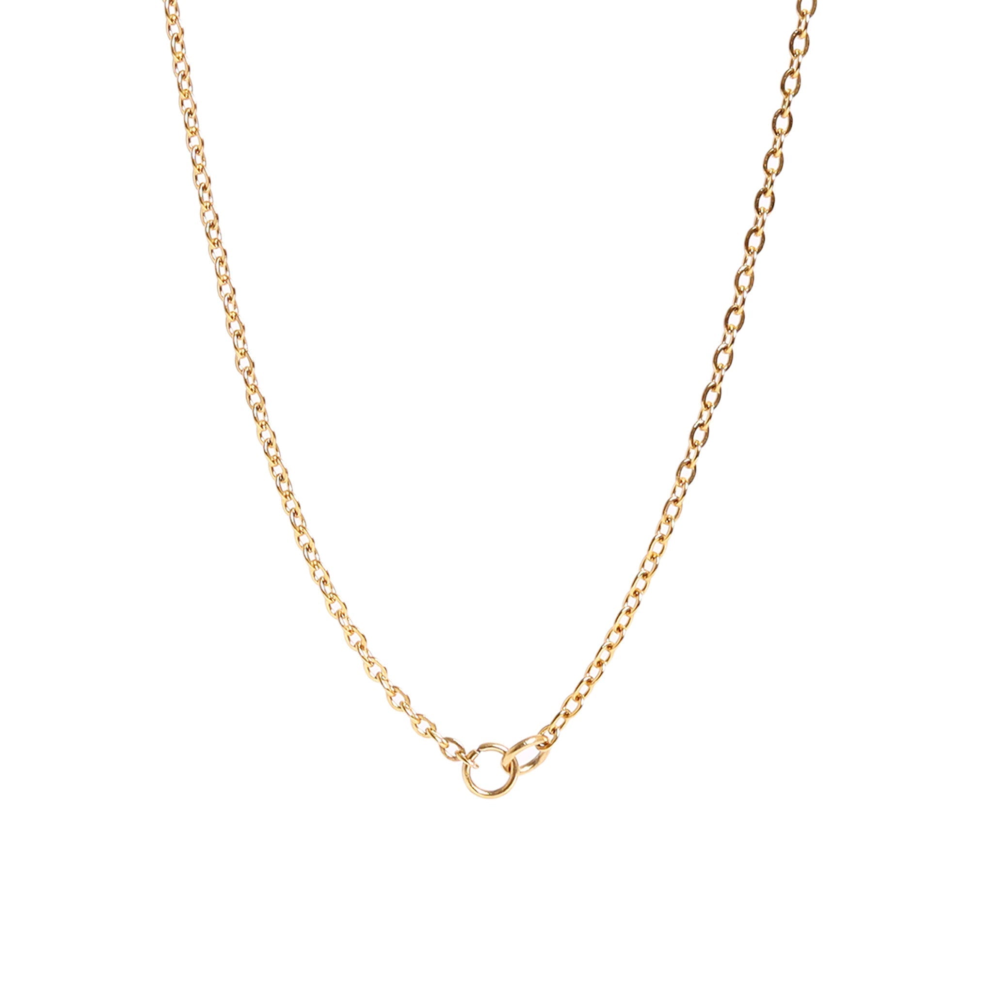 18K Gold Chain Necklace – PVD Coated Stainless Steel Loop Connector Chain - Necklaces | Sunflower Soul Boutique