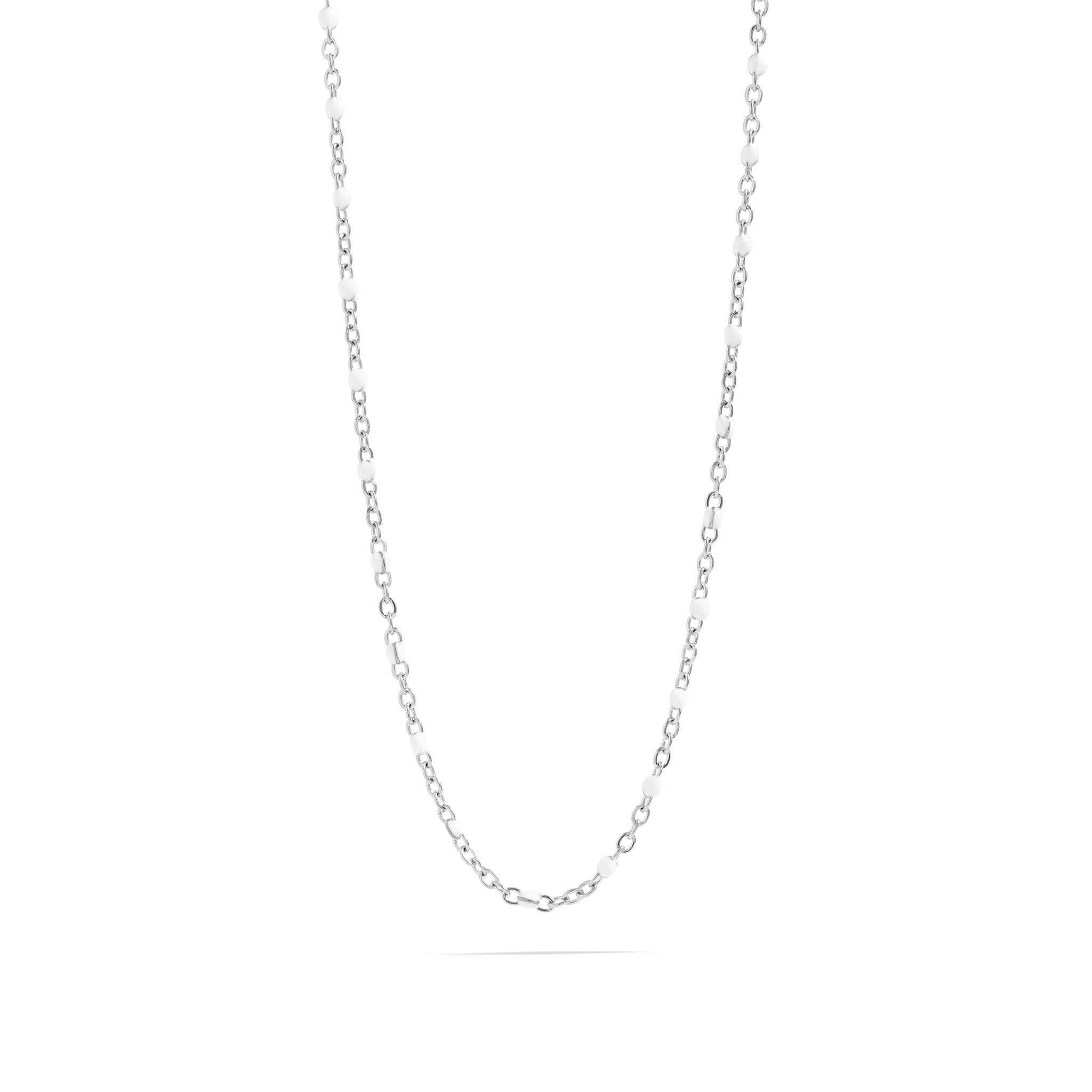 18K Gold Chain Necklace – Tarnish Resistant Stainless Steel With White Enamel - Necklaces | Sunflower Soul Boutique