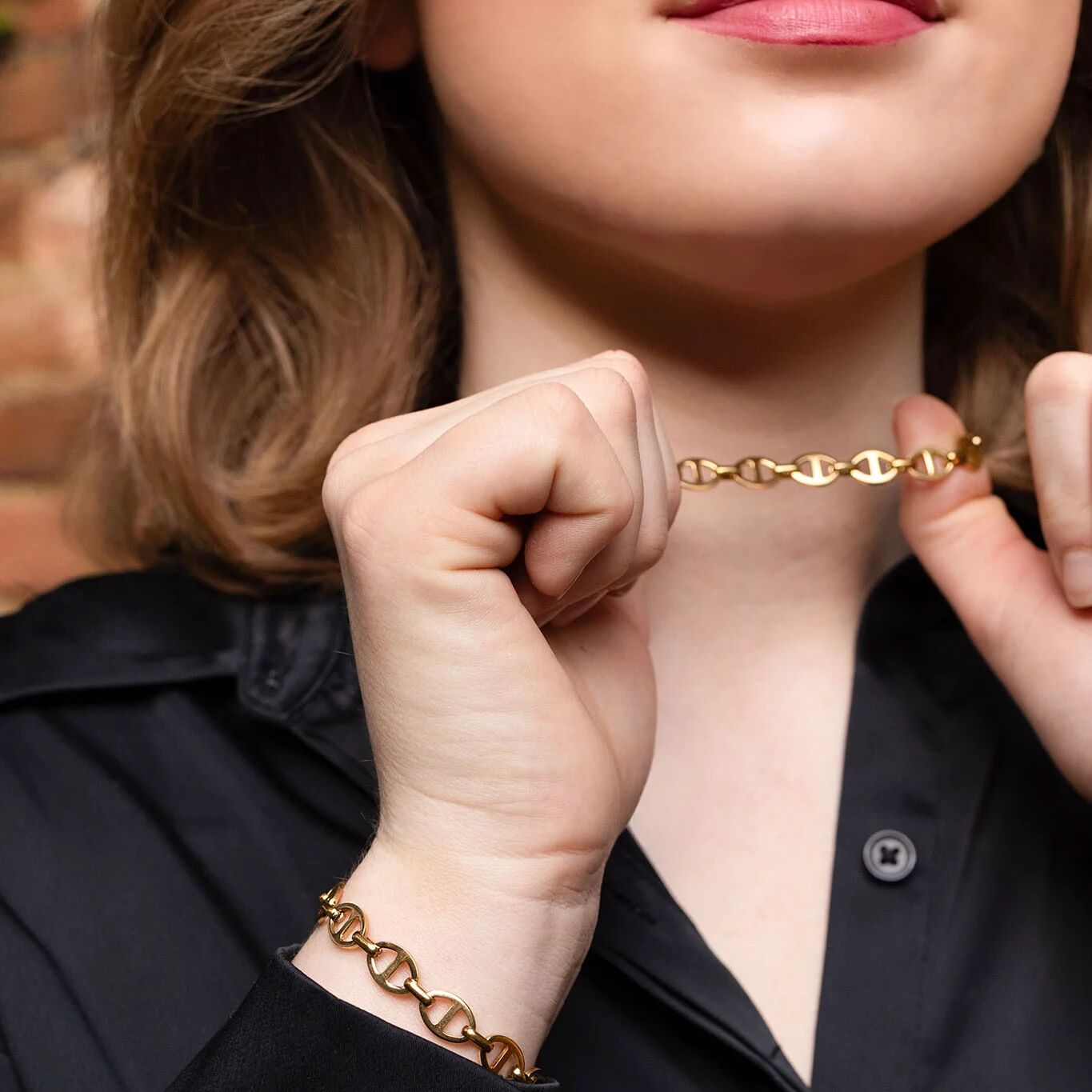18K Gold Chain Necklace – Thick Oval Link | Durable PVD Gold Stainless Steel - Necklaces | Sunflower Soul Boutique
