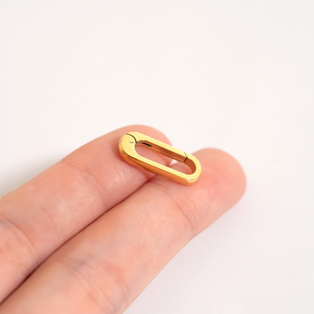18K Gold Charm Clasp | Durable Stainless Steel Clasp - Hypoallergenic Jewelry Connector - Findings | Sunflower Soul Boutique