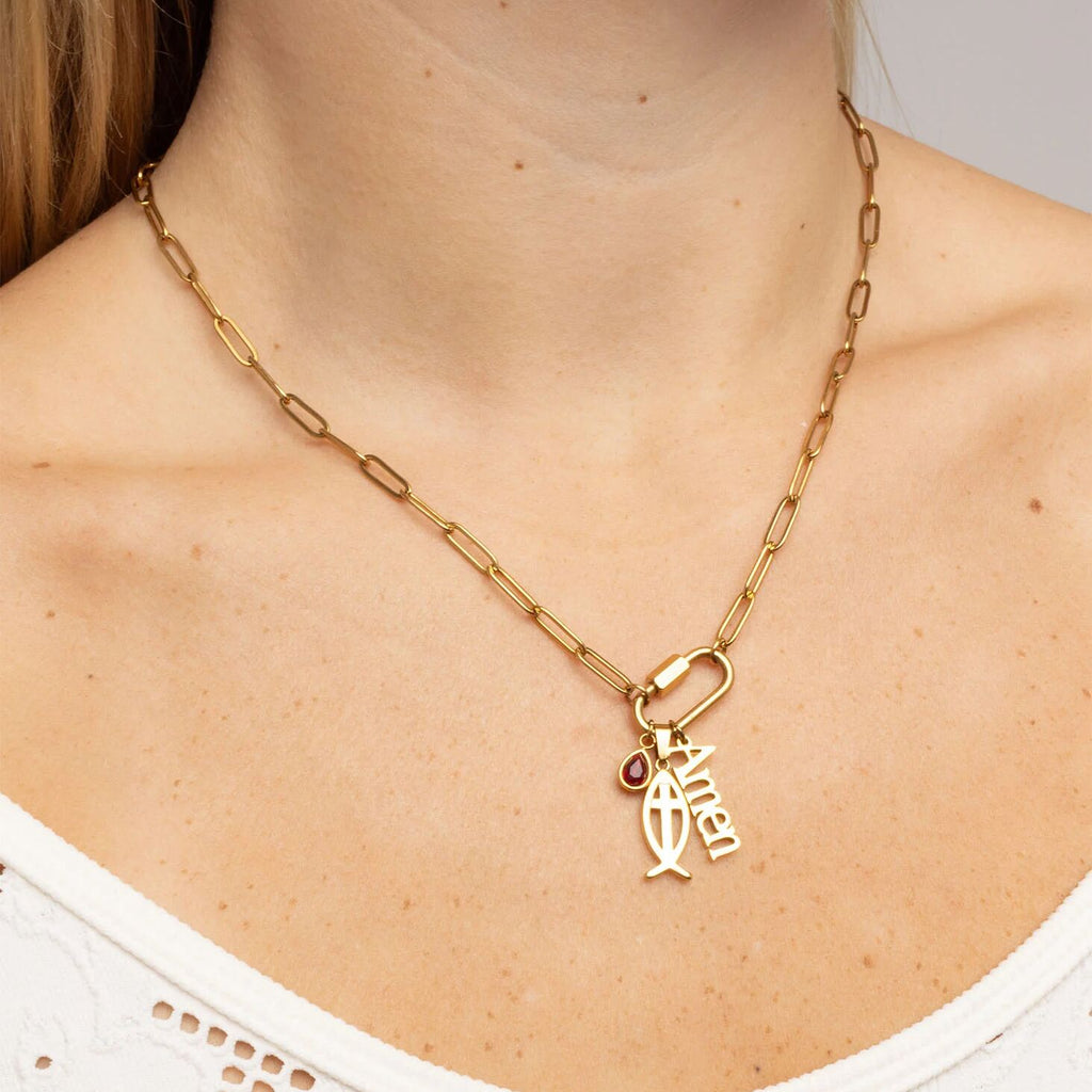 18K Gold Charm – Durable Stainless Steel Amen Pendant Jewelry Gift - Charms | Sunflower Soul Boutique