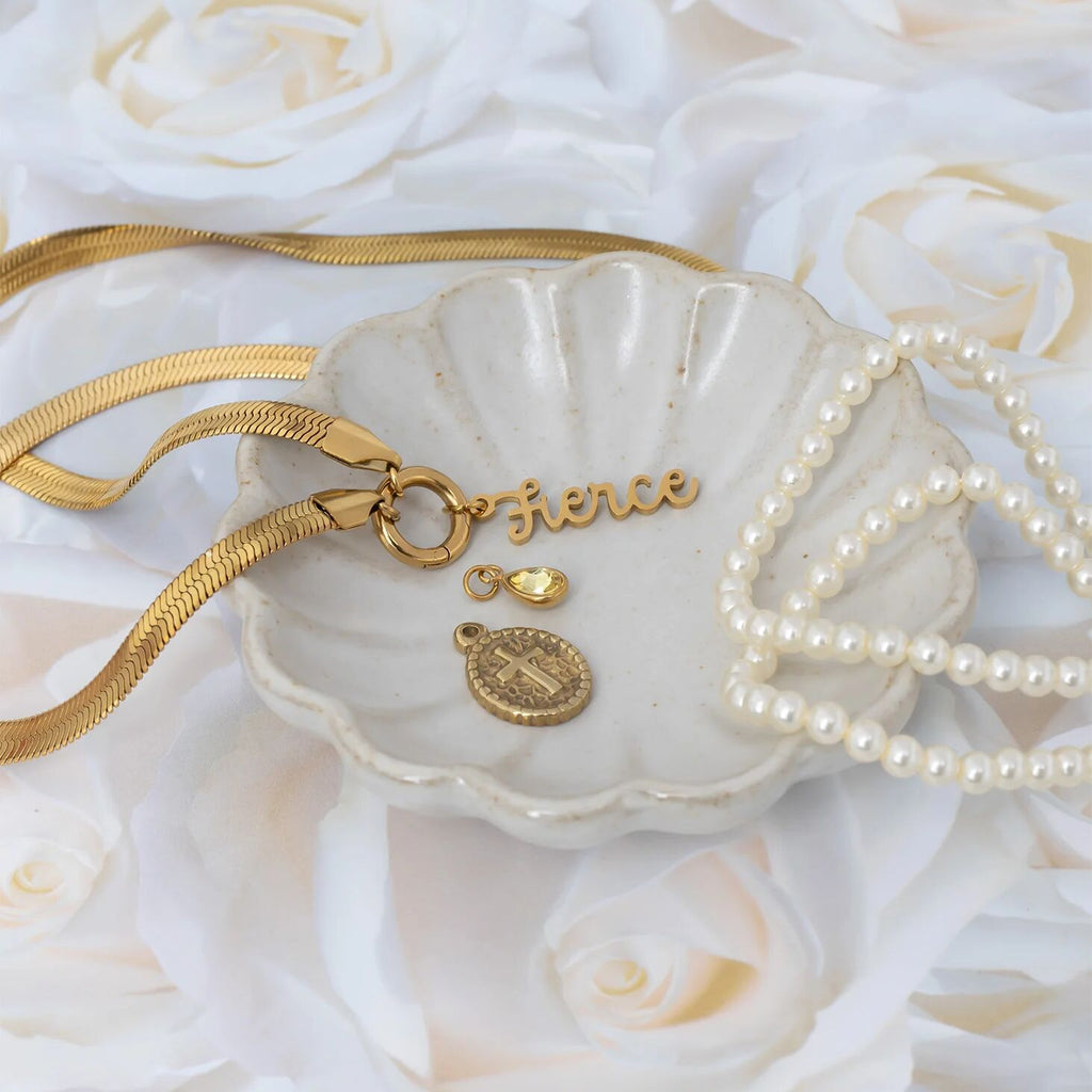 18K Gold Charm – Fierce Gold Pendant | Hypoallergenic Jewelry, Non Tarnish Finish - charm | Sunflower Soul Boutique