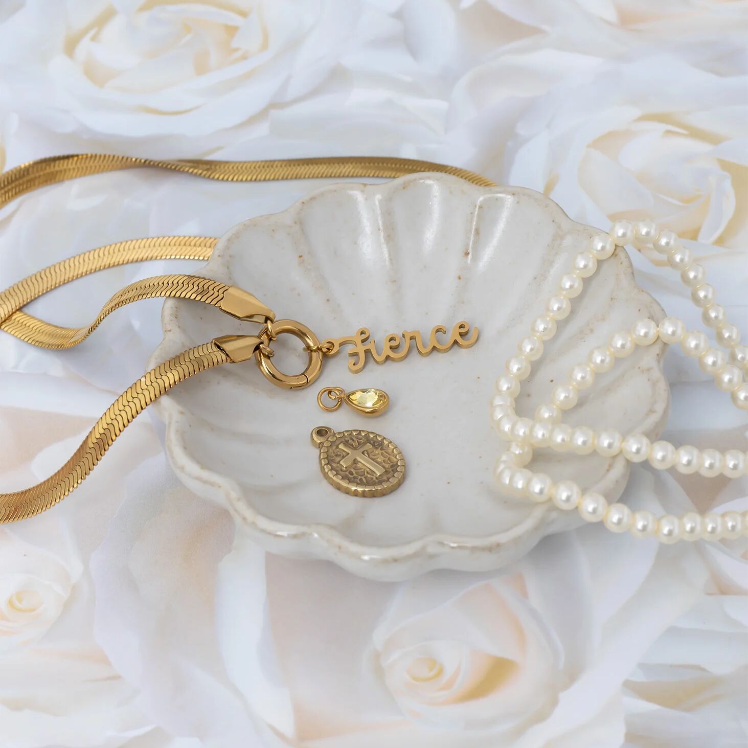 18K Gold Charm – Fierce Gold Pendant | Hypoallergenic Jewelry, Non Tarnish Finish - charm | Sunflower Soul Boutique