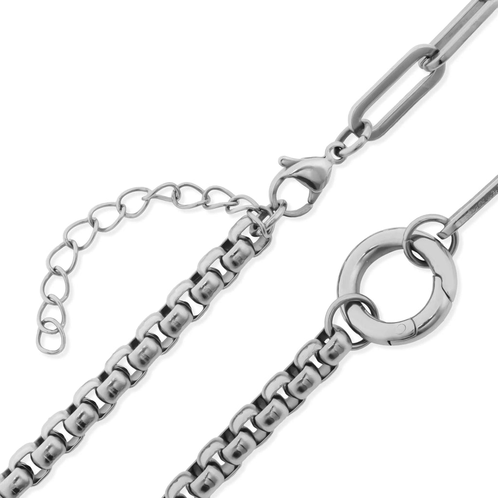 18k Gold Charm Necklace – Stainless Steel Paperclip & Box Chain Holder - Necklaces | Sunflower Soul Boutique