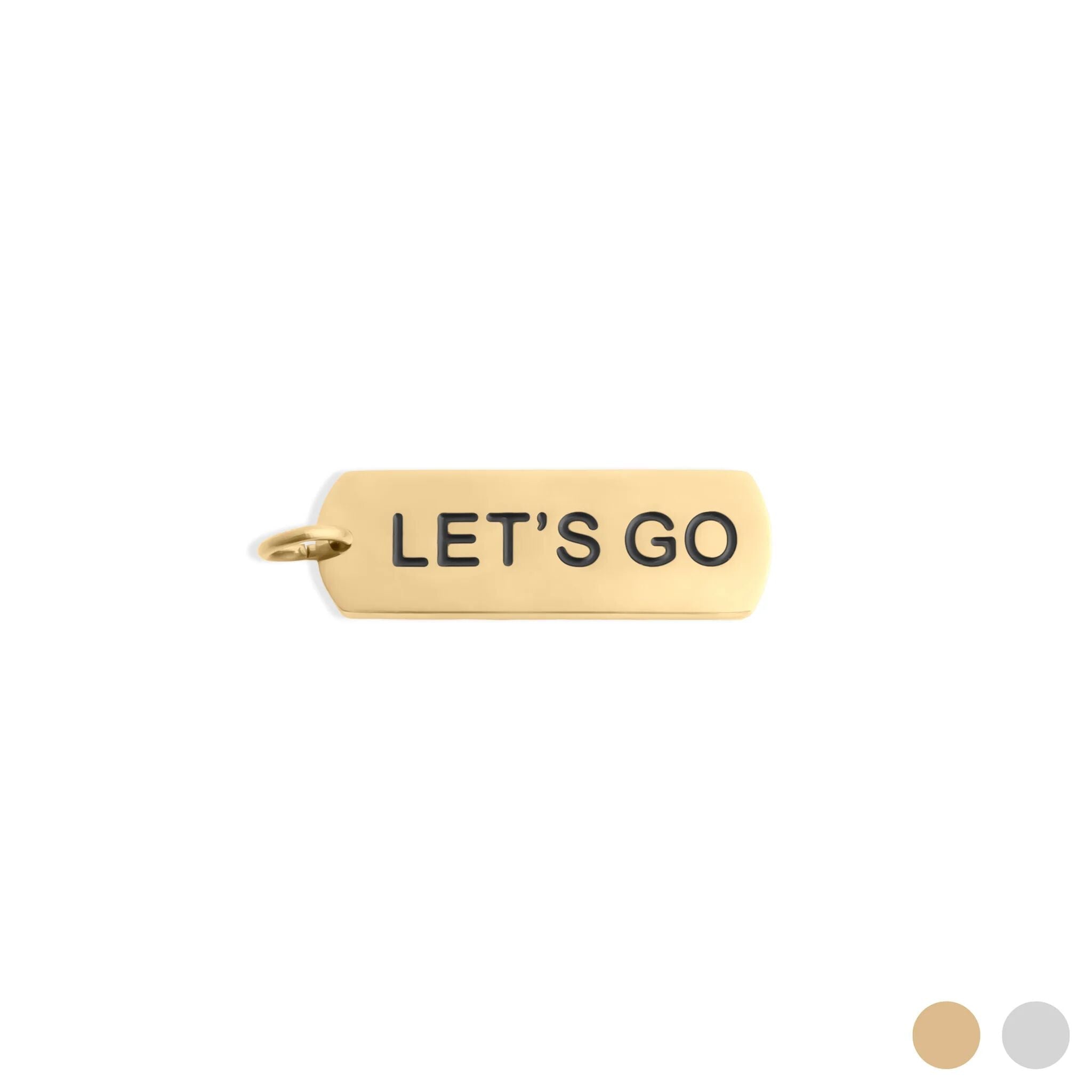 18K Gold Charm – Polished Gold Plated Motivational Script Jewelry Accessory - Charms | Sunflower Soul Boutique