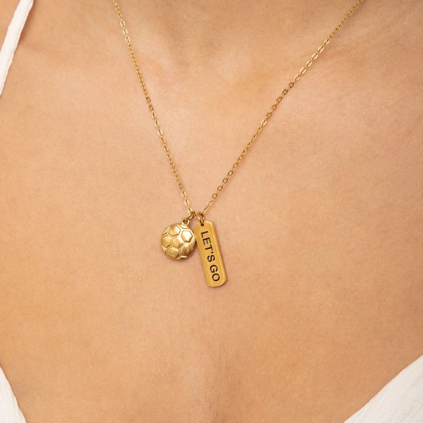 18K Gold Charm – Polished Gold Plated Motivational Script Jewelry Accessory - Charms | Sunflower Soul Boutique
