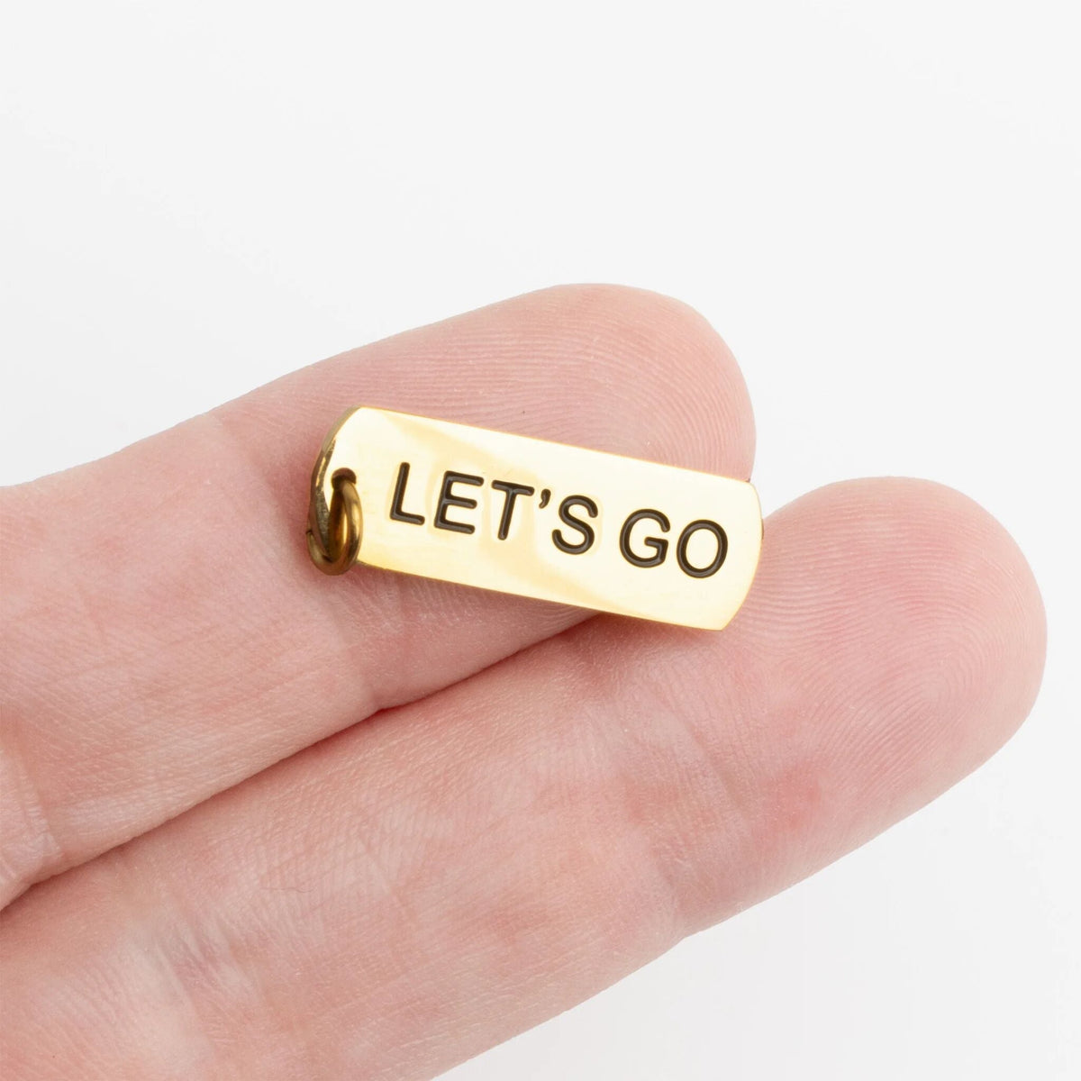 18K Gold Charm – Polished Gold Plated Motivational Script Jewelry Accessory - Charms | Sunflower Soul Boutique