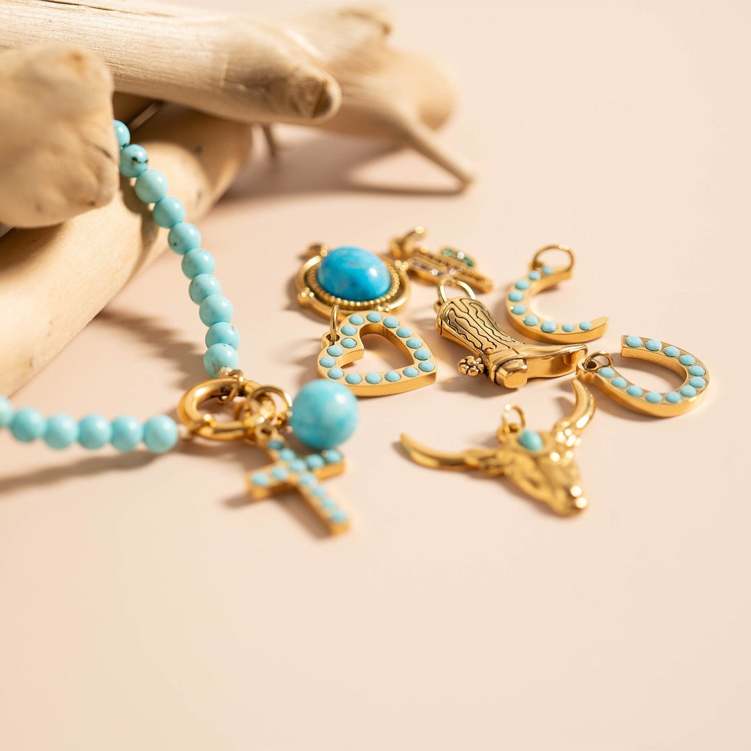 18K Gold Charm Set – Durable Western Style Jewelry | PVD Coated Stainless Steel - charm | Sunflower Soul Boutique