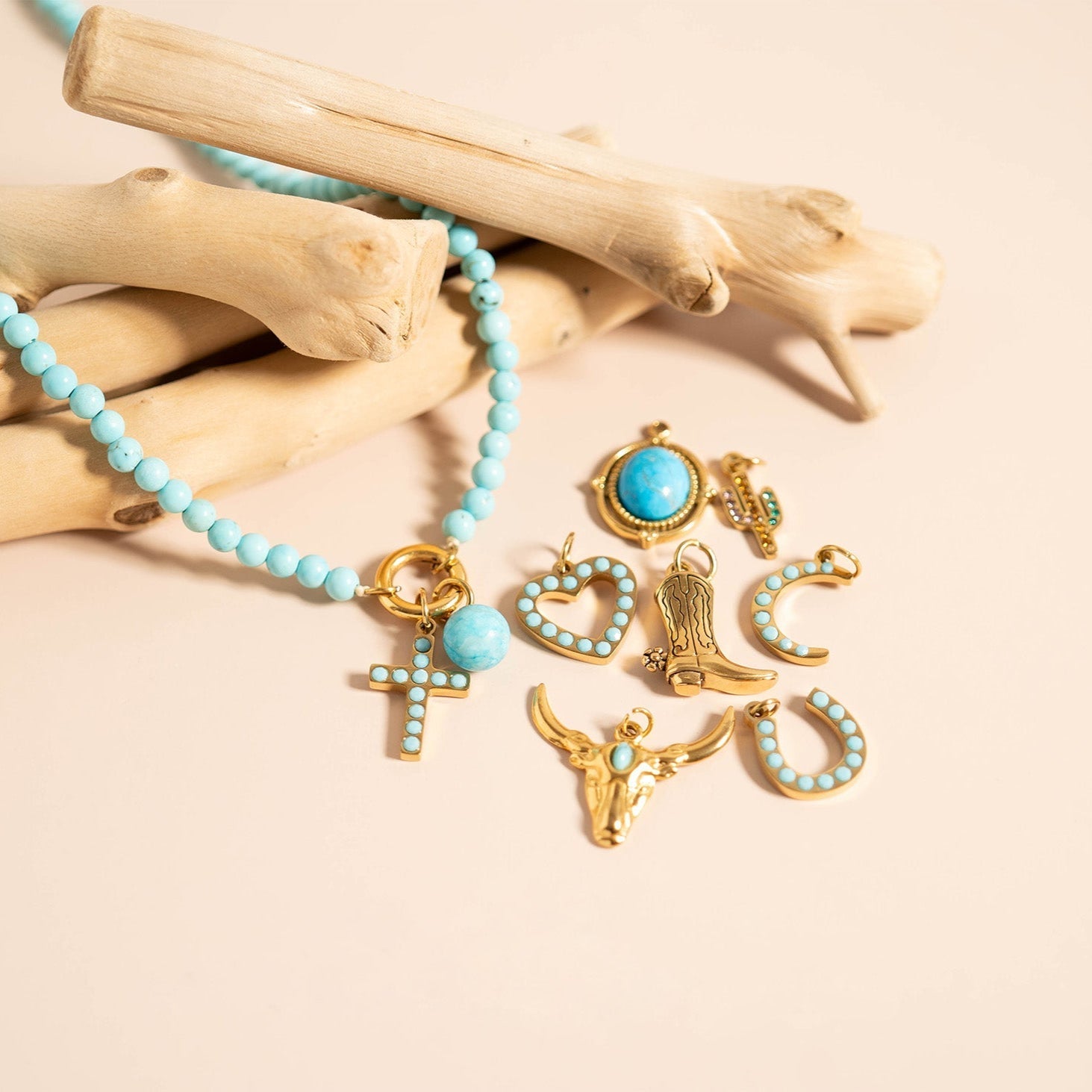 18K Gold Charm Set – Durable Western Style Jewelry | PVD Coated Stainless Steel - charm | Sunflower Soul Boutique