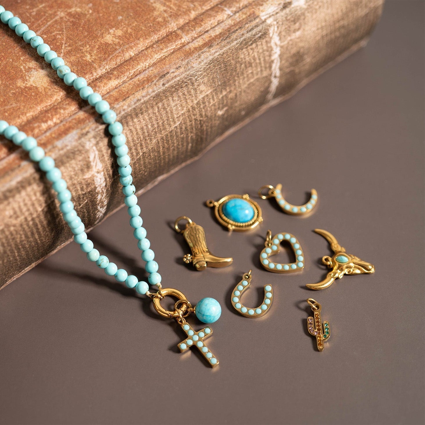 18K Gold Charm Set – Durable Western Style Jewelry | PVD Coated Stainless Steel - charm | Sunflower Soul Boutique