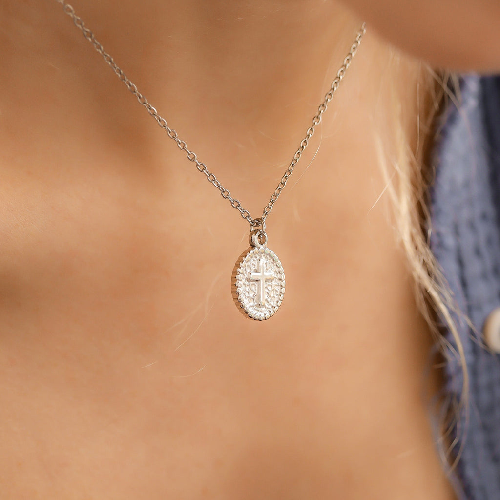 18K Gold Charm Set – Hypoallergenic Jewelry With Faith & Love Pendants, PVD Coated - charm | Sunflower Soul Boutique