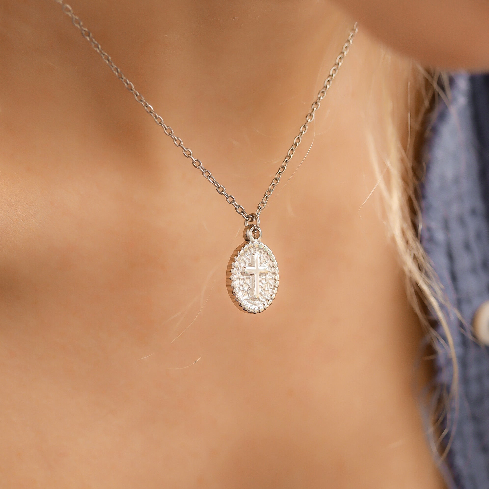 18K Gold Charm Set – Hypoallergenic Jewelry With Faith & Love Pendants, PVD Coated - charm | Sunflower Soul Boutique