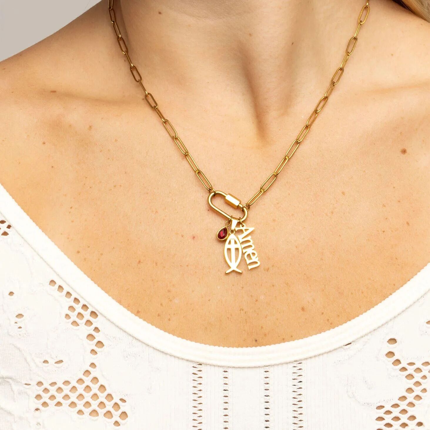 18K Gold Charm Set – Polished Gold Stainless Steel Blessings Charms for Luck & Protection - Jewelry sets | Sunflower Soul Boutique