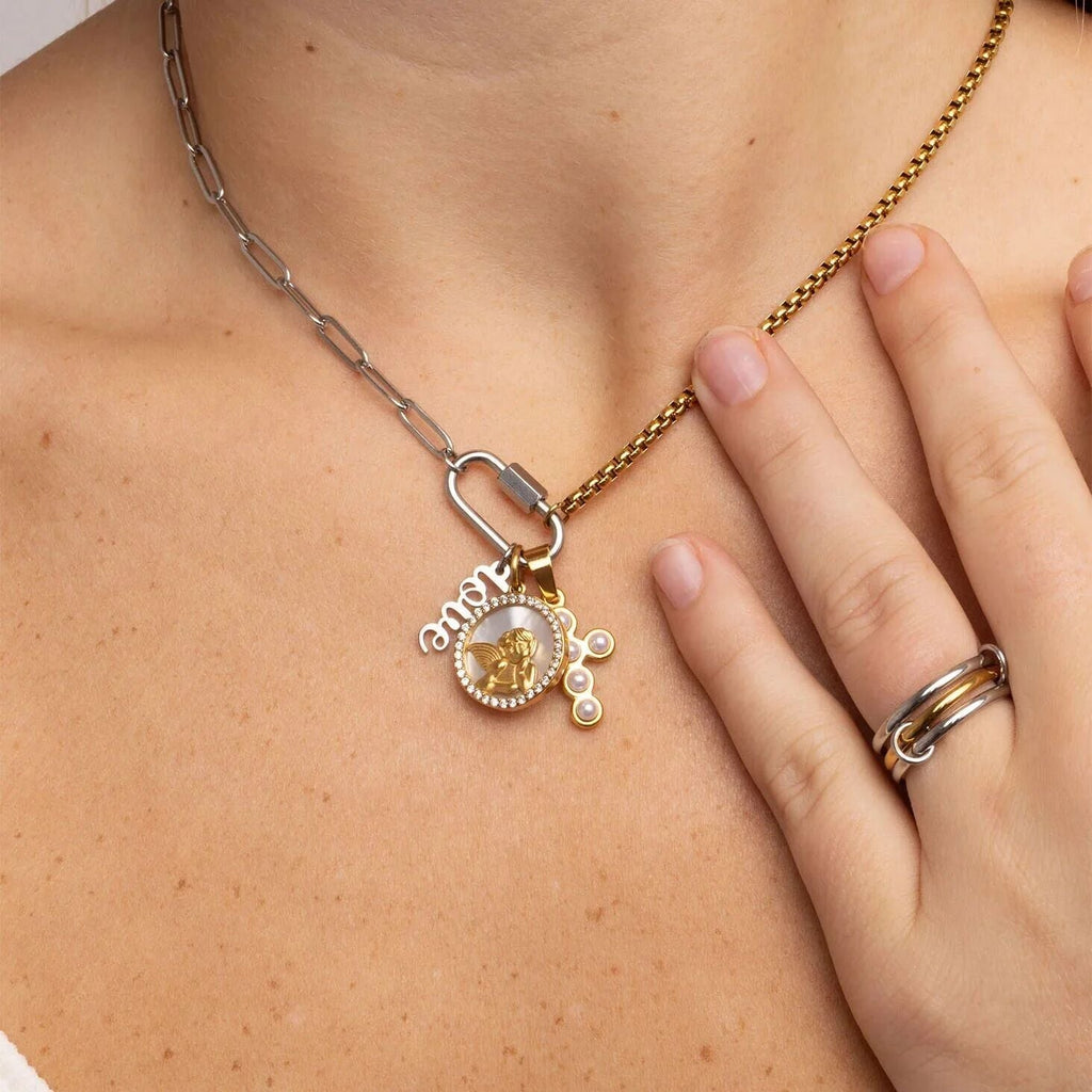 18K Gold Charm Set – Polished Gold Stainless Steel Blessings Charms for Luck & Protection - Jewelry sets | Sunflower Soul Boutique