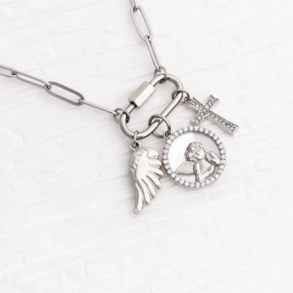 18K Gold Charm Set – Polished Gold Stainless Steel Blessings Charms for Luck & Protection - Jewelry sets | Sunflower Soul Boutique