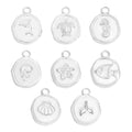 18K Gold Charm Set – Sea Life Charms with White Epoxy Finish | Hypoallergenic Jewelry - Jewelry Sets | Sunflower Soul Boutique