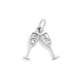 18K Gold Charm – Stainless Steel Champagne Cheers Pendant | Hypoallergenic Jewelry - charm | Sunflower Soul Boutique