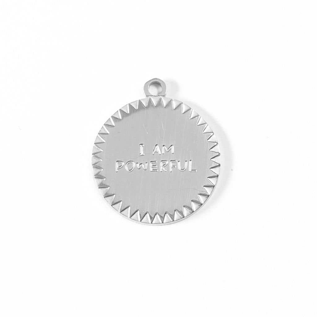18K Gold Charm – Stainless Steel Charm With Motivational Engraving | Empowerment Jewelry - charm | Sunflower Soul Boutique