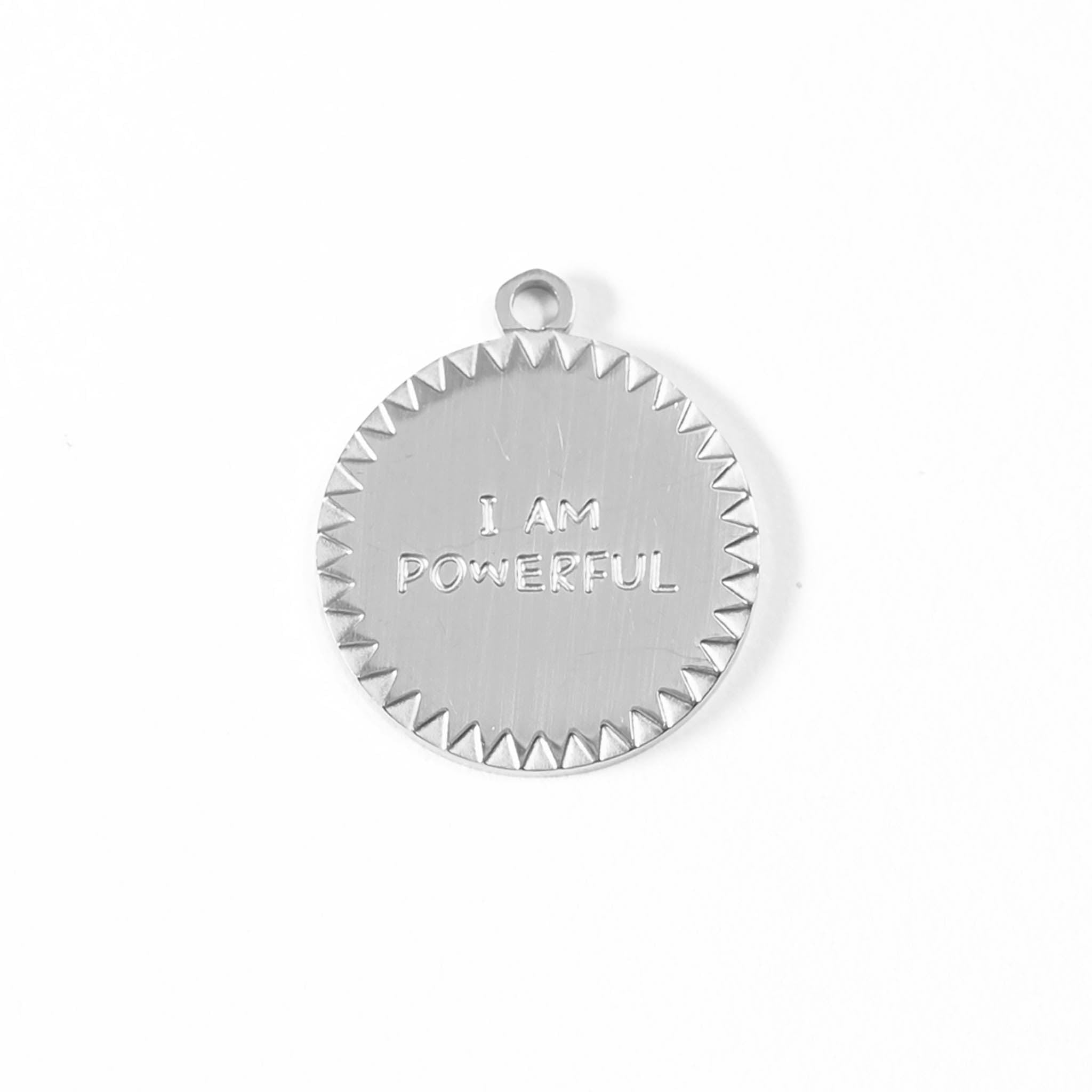 18K Gold Charm – Stainless Steel Charm With Motivational Engraving | Empowerment Jewelry - charm | Sunflower Soul Boutique