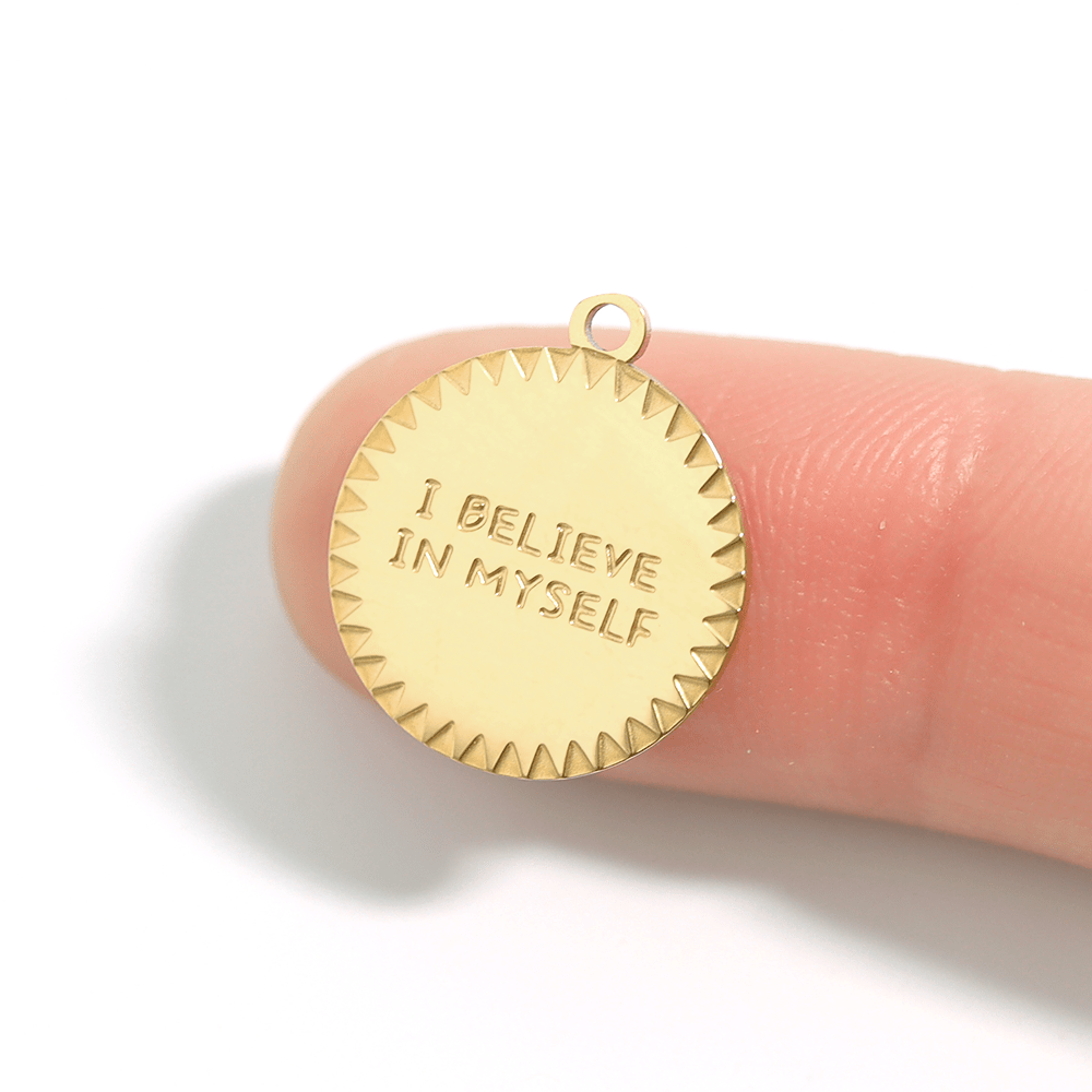 18K Gold Charm – Waterproof Stainless Steel Charm with PVD Coating Accent - charm | Sunflower Soul Boutique