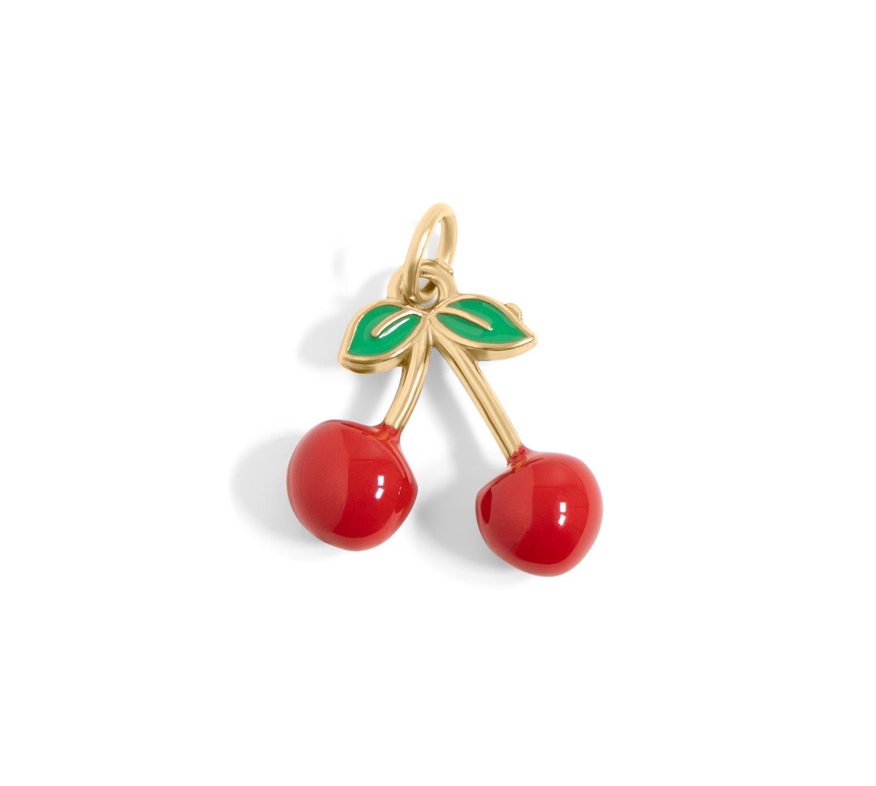 18K Gold Cherry Charm – Scratch Resistant Stainless Steel Pendant | Hypoallergenic - charm | Sunflower Soul Boutique