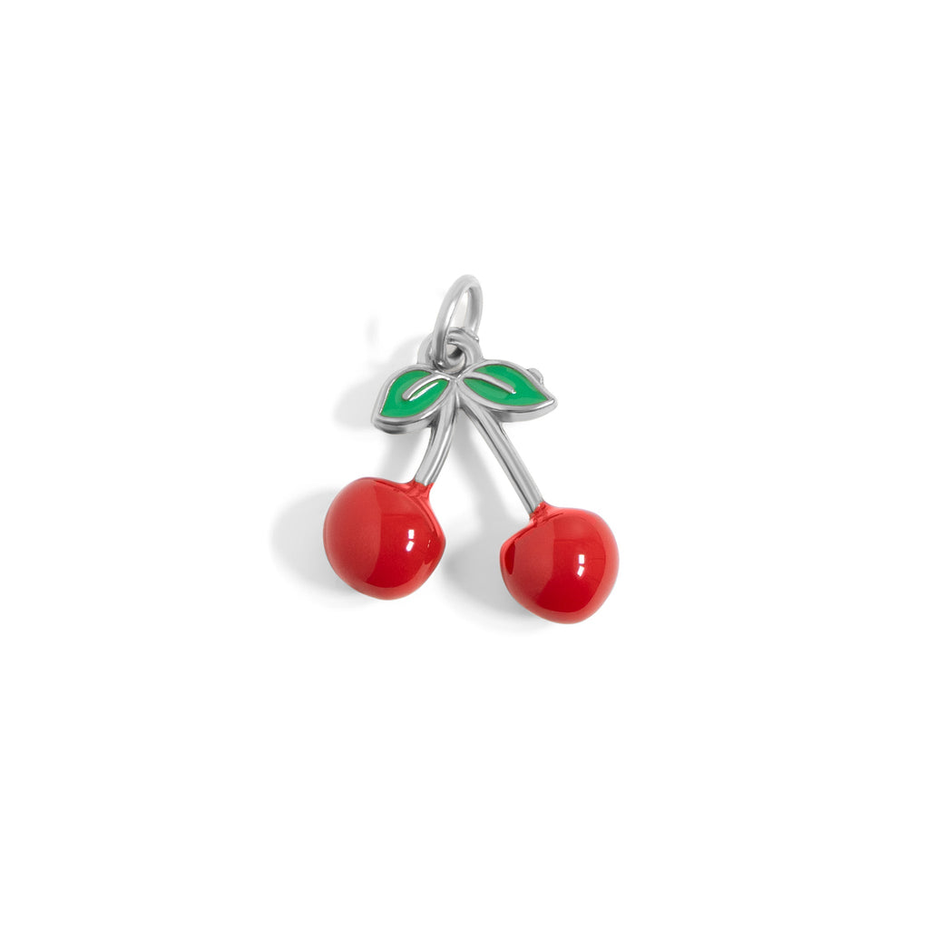 18K Gold Cherry Charm – Scratch Resistant Stainless Steel Pendant | Hypoallergenic - charm | Sunflower Soul Boutique