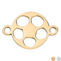 18k Gold Connector Charm – Durable Stainless Steel Soccer Ball Pendant - Charms | Sunflower Soul Boutique