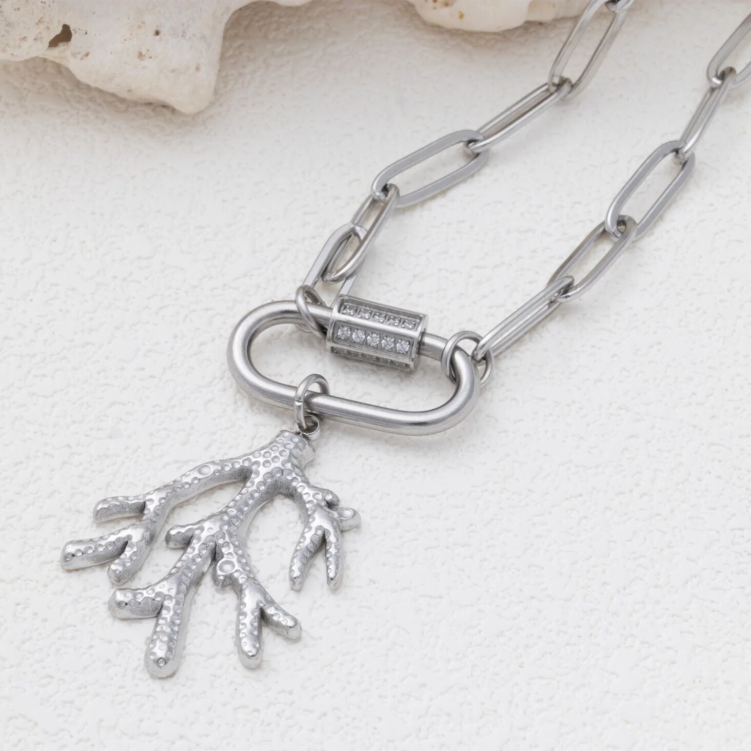 18K Gold Coral Charm – Hypoallergenic Stainless Steel Marine Motif Jewelry - Charms | Sunflower Soul Boutique