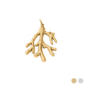 18K Gold Coral Charm – Hypoallergenic Stainless Steel Marine Motif Jewelry - Charms | Sunflower Soul Boutique